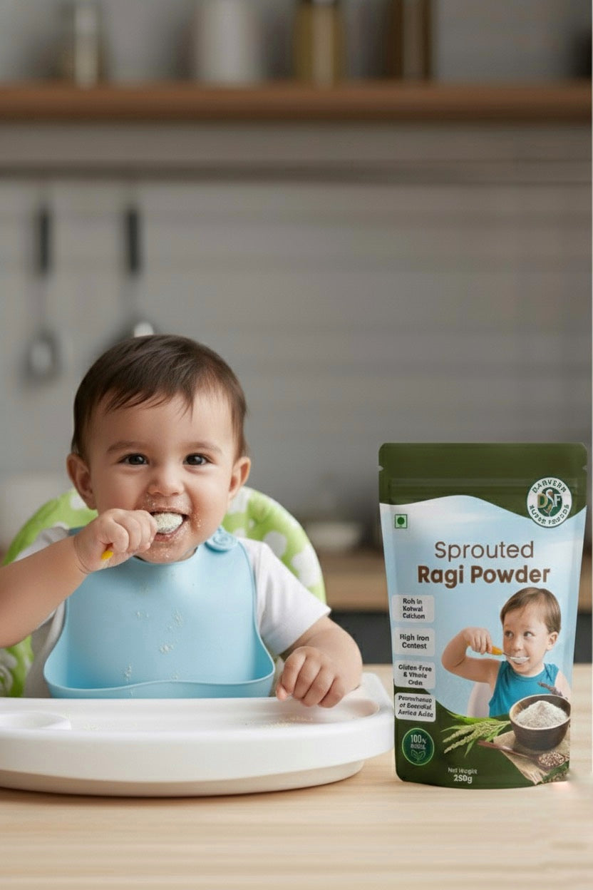 DARVESH SUPER FOODS I SPROUTED RAGI POWDER (250G)